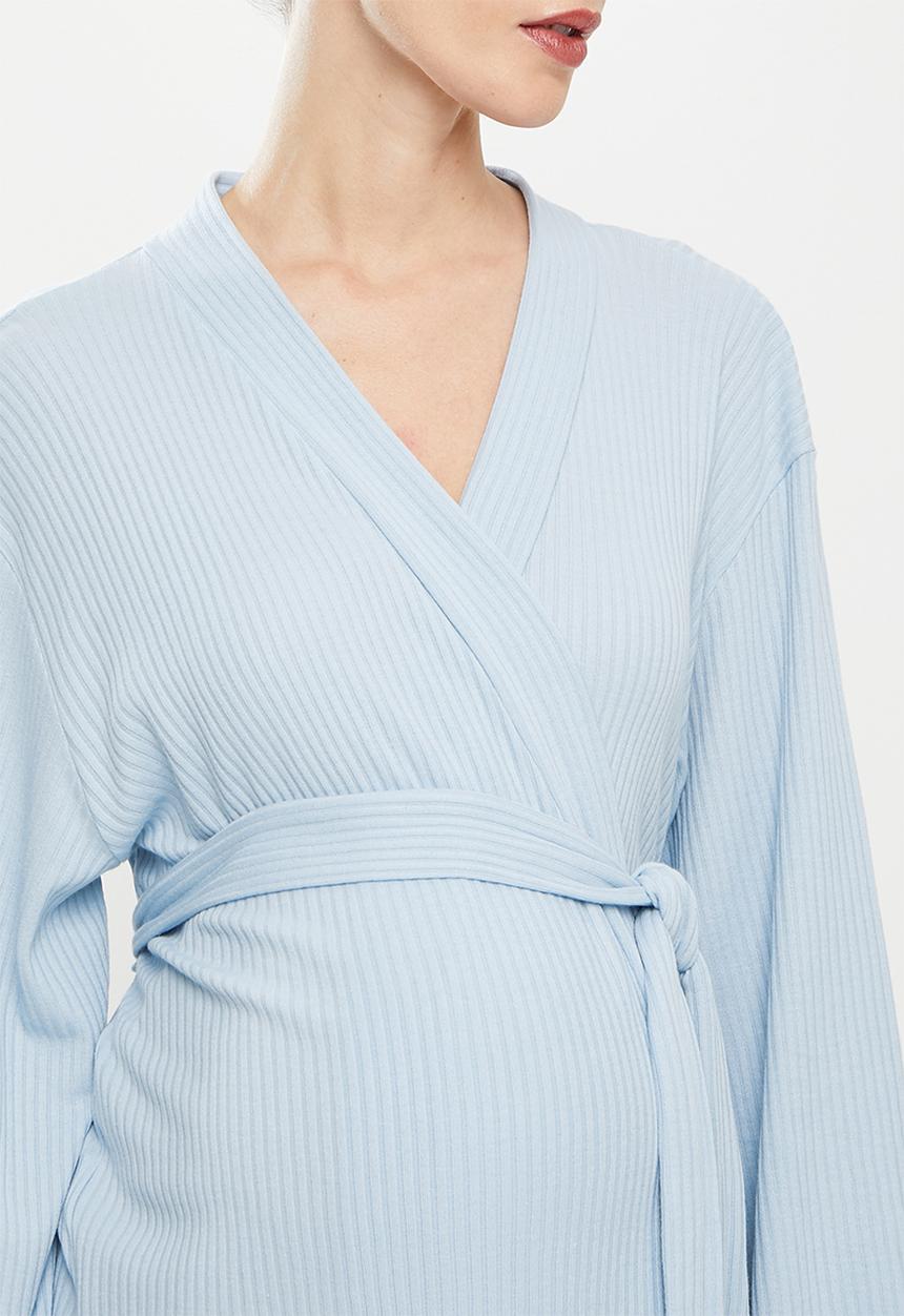 Superbalist - Maternity waffle gown - blue