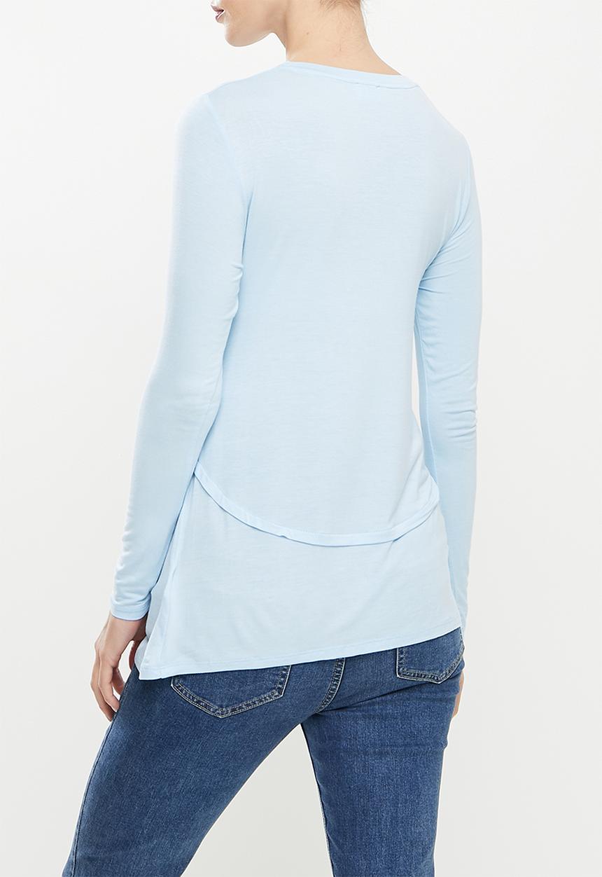 Cotton On - Maternity 2 in 1 long sleeve top - ice blue