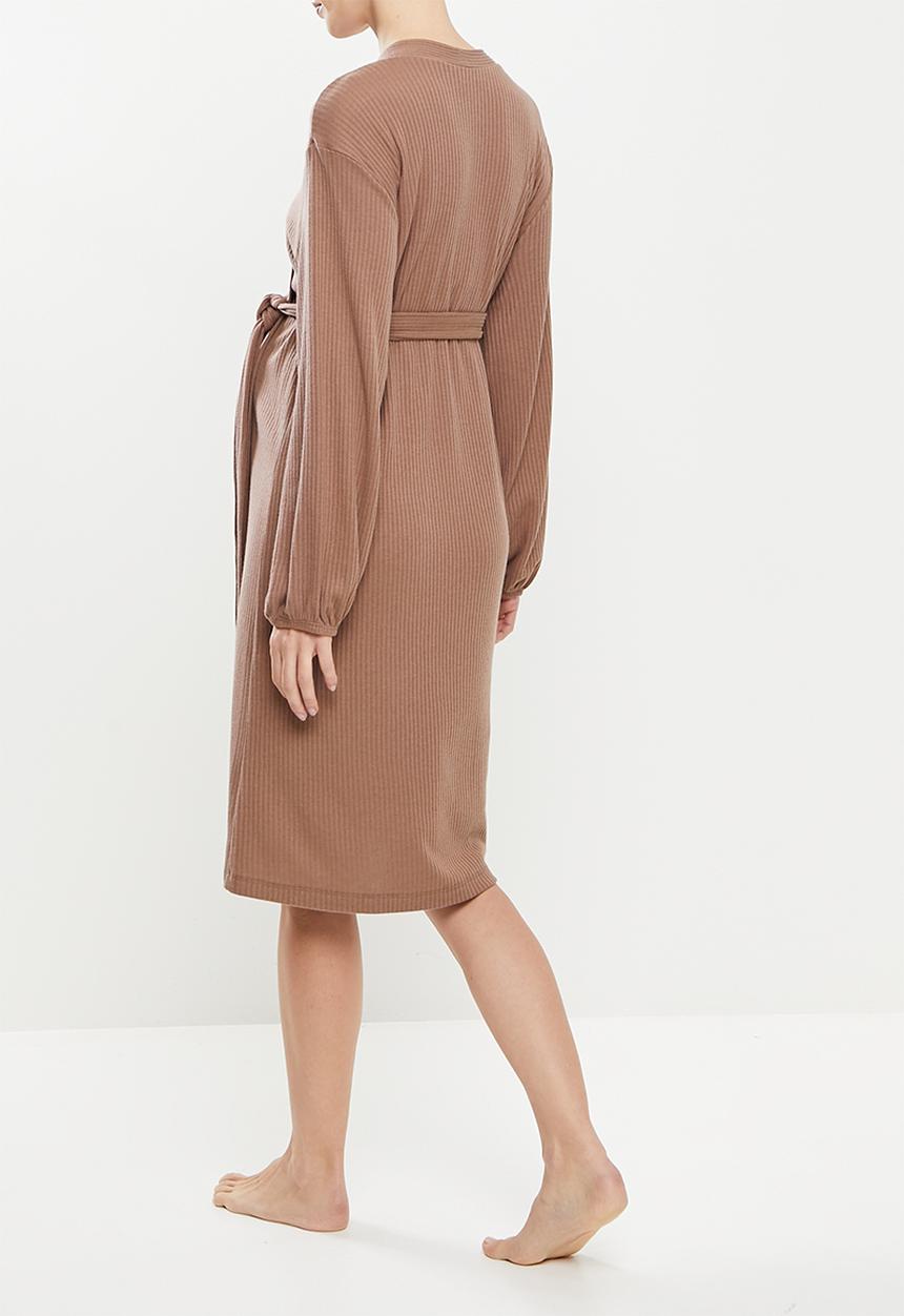 Superbalist - Maternity waffle gown - mocha