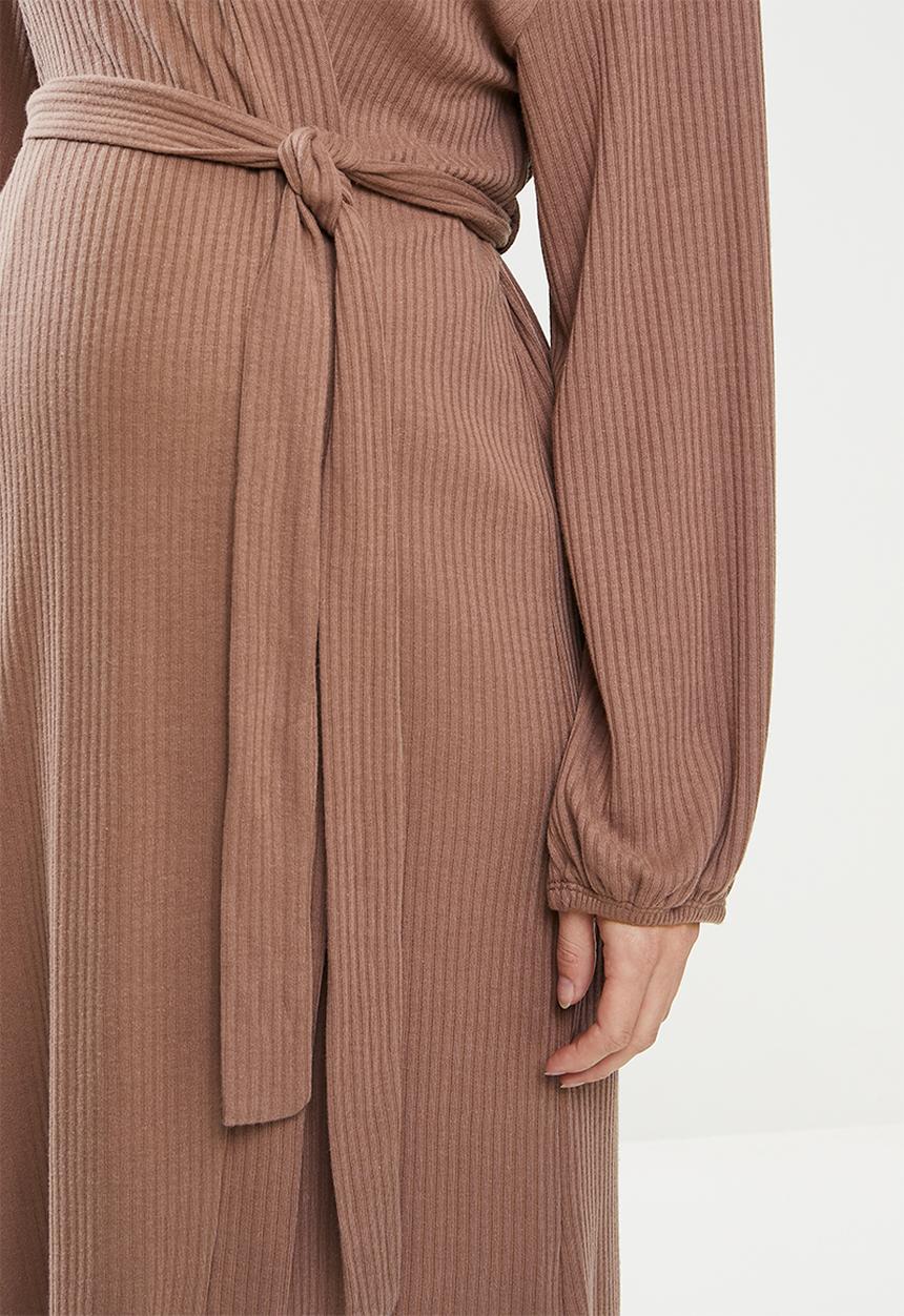 Superbalist - Maternity waffle gown - mocha