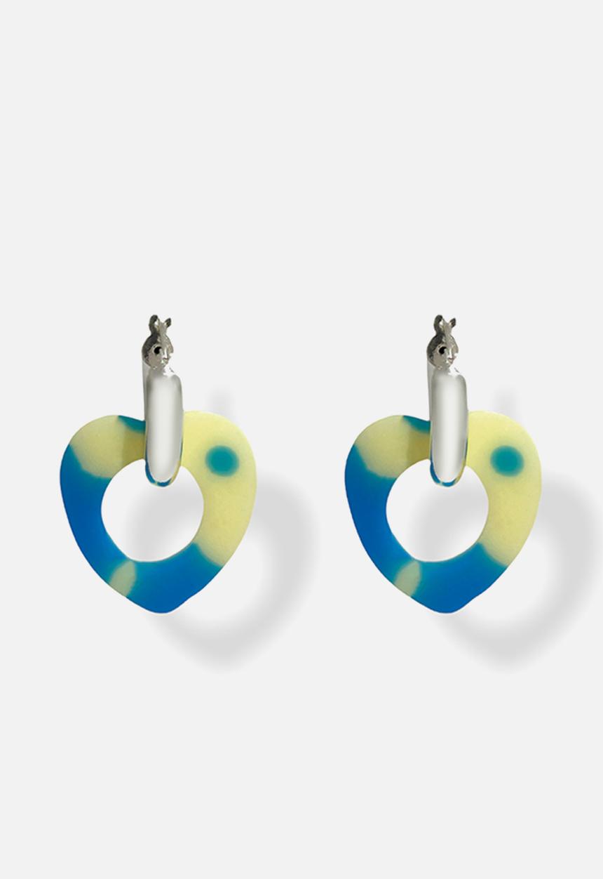 Pina Jewels - Heart charm - blue & cream