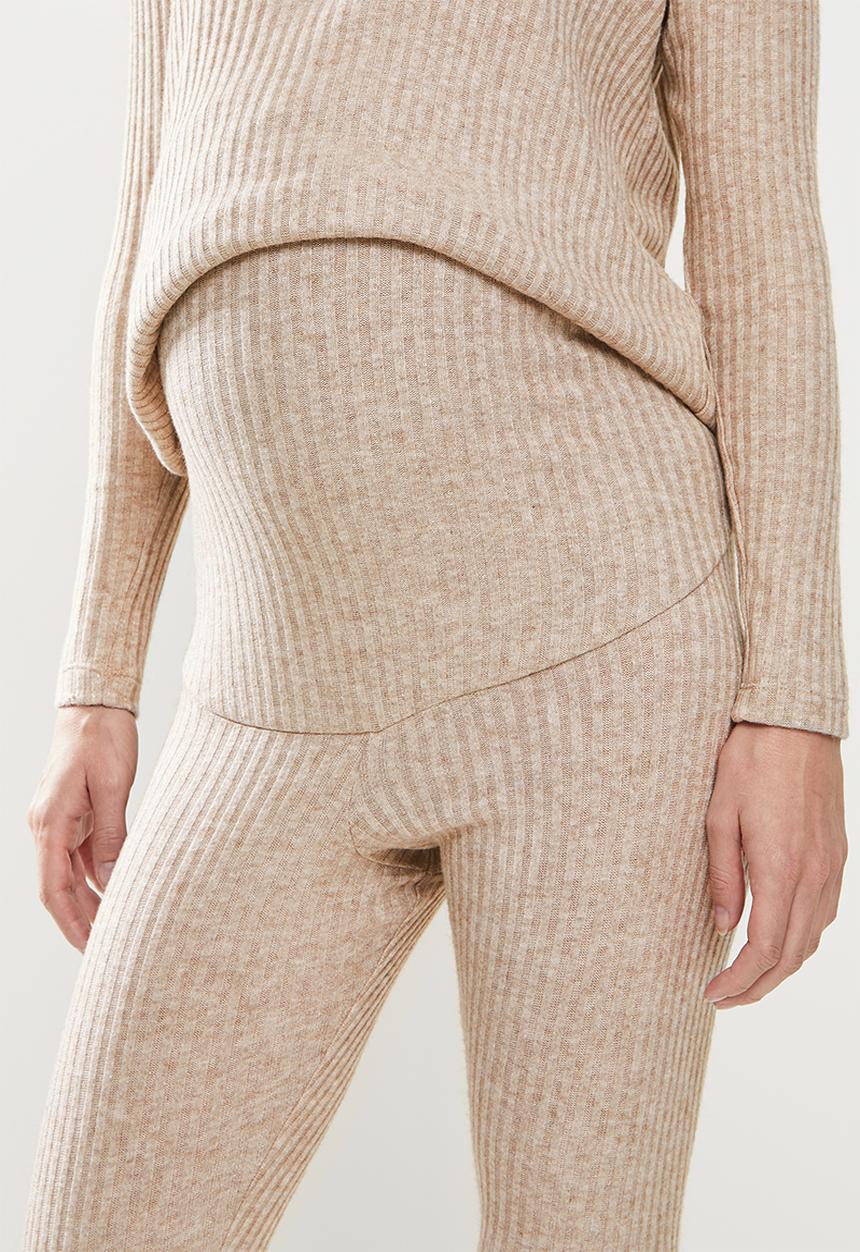 Superbalist - Maternity soft touch rib sleep set - taupe