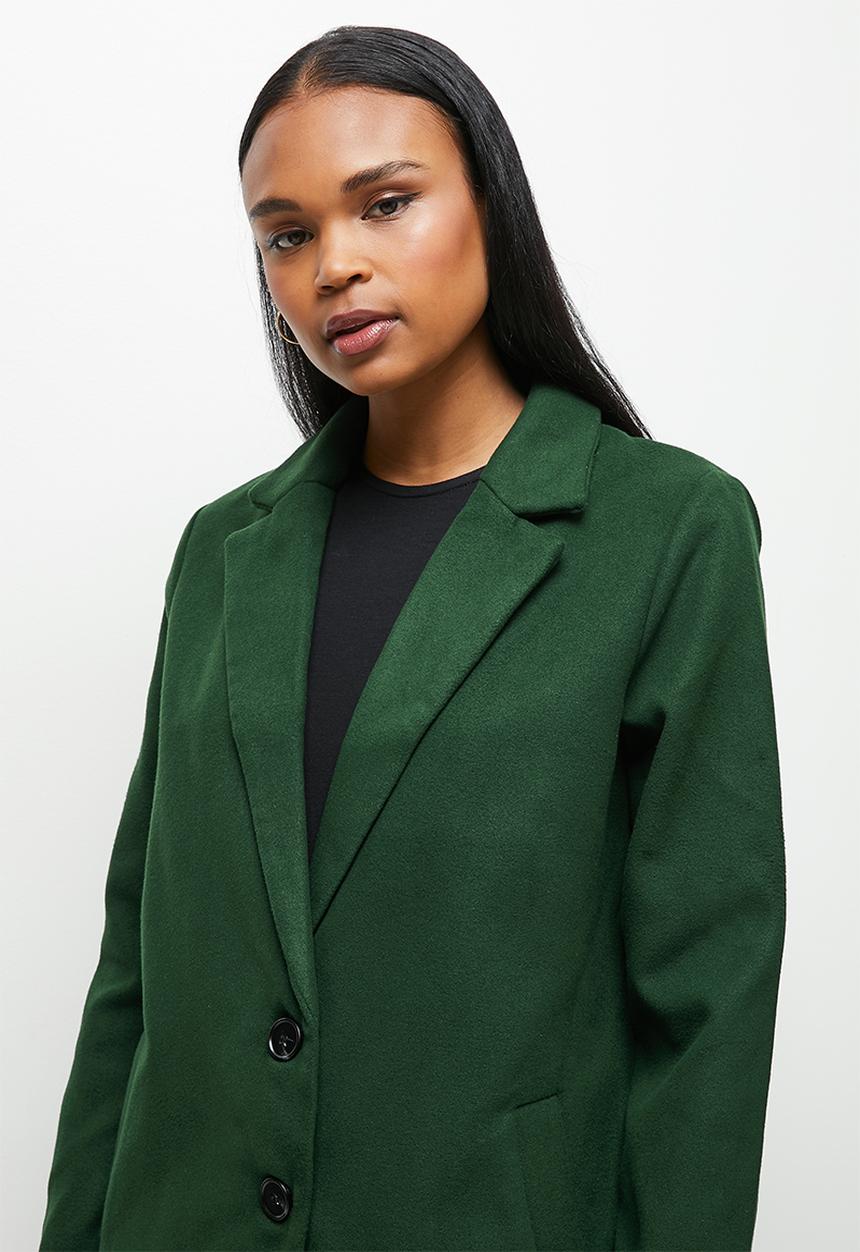 edit - Long duster coat - dark green