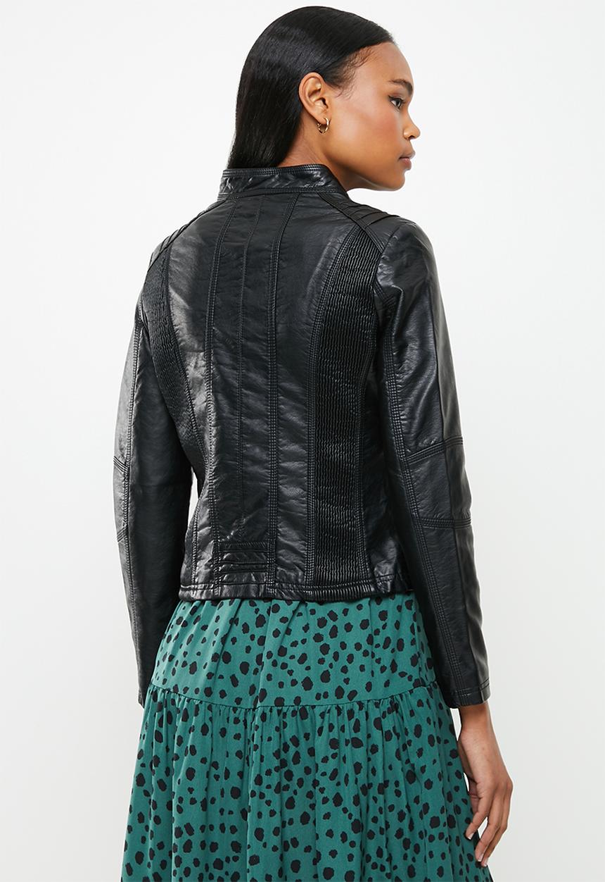 Stella Morgan - Long sleeve pu jacket - black