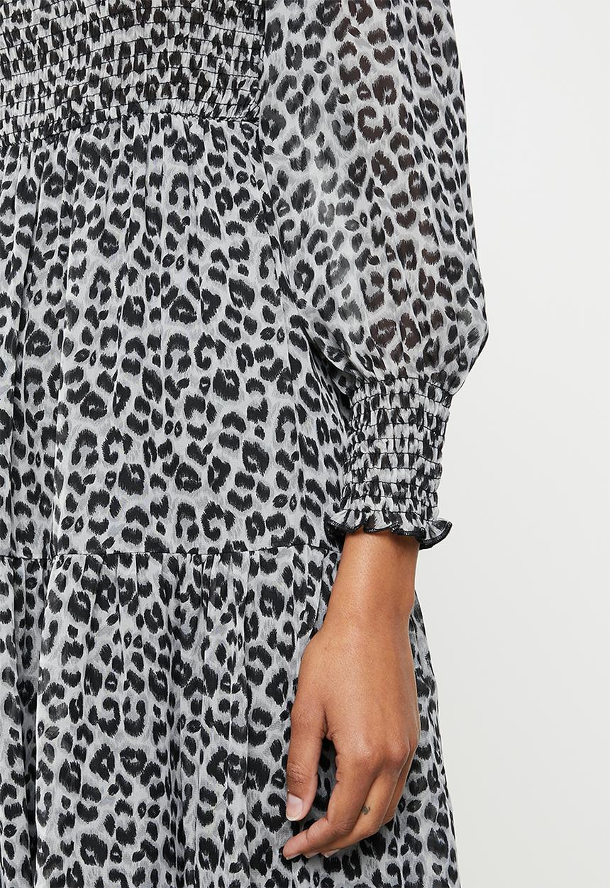 Stella Morgan - Ditsy print midi dress - grey