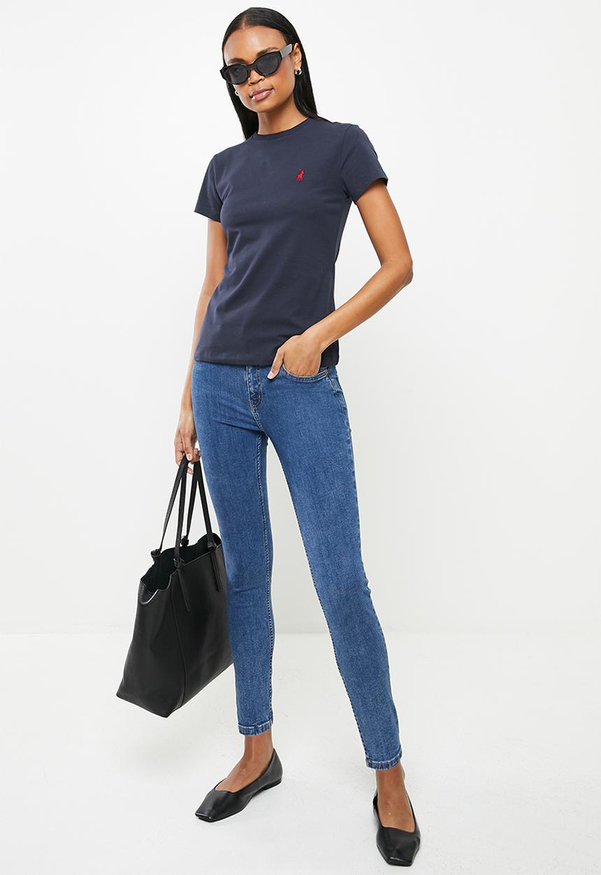 POLO - Allie short sleeve pony stretch T-shirt - navy
