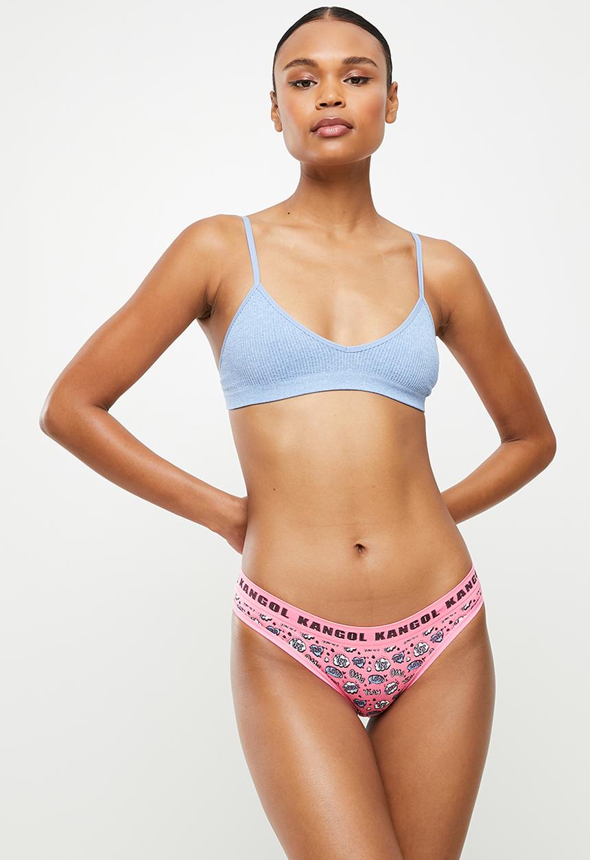 KANGOL - Seamless printed thong 3-pack - multi 