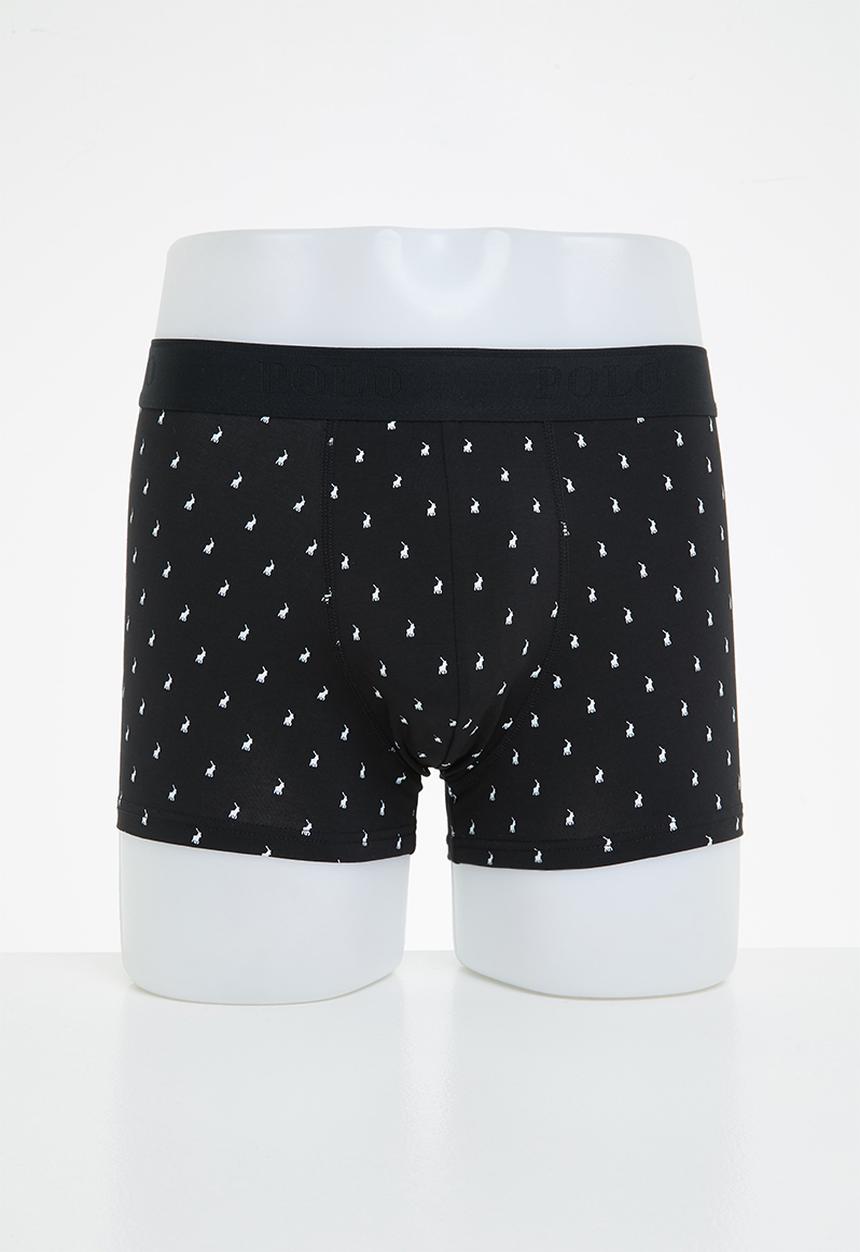 POLO - Men aop pony knit boxer - black