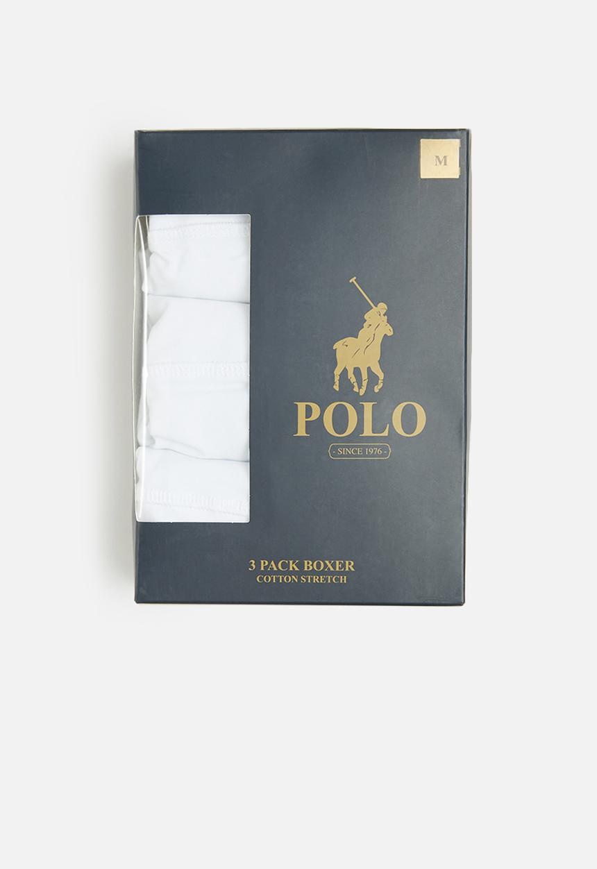 POLO - Men basic knit boxer 3 pack - white
