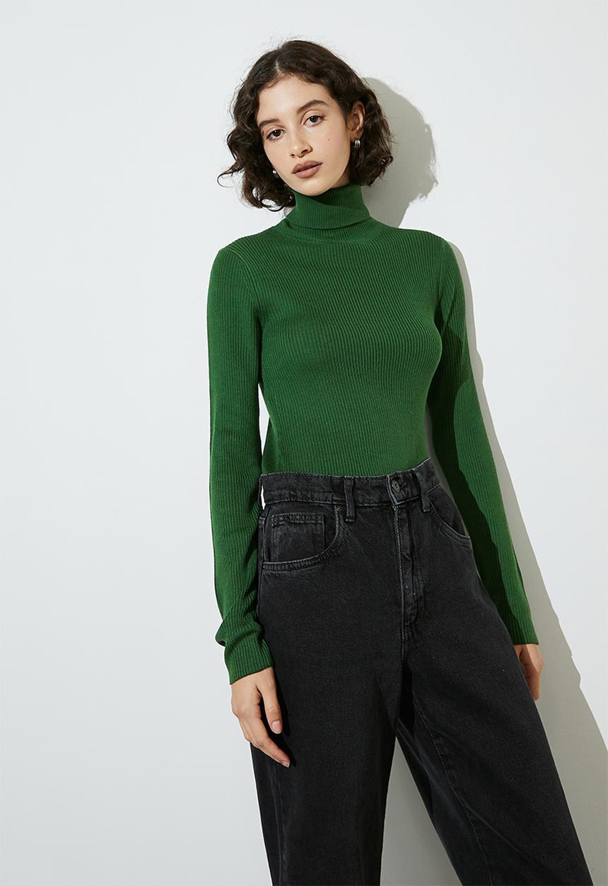 Superbalist - Crop turtle neck - new green