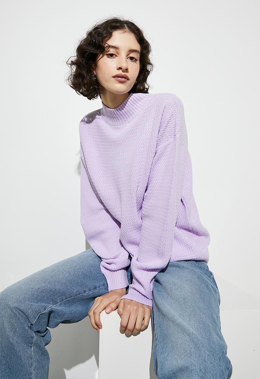 Superbalist - Stitch interest jumper - lilac