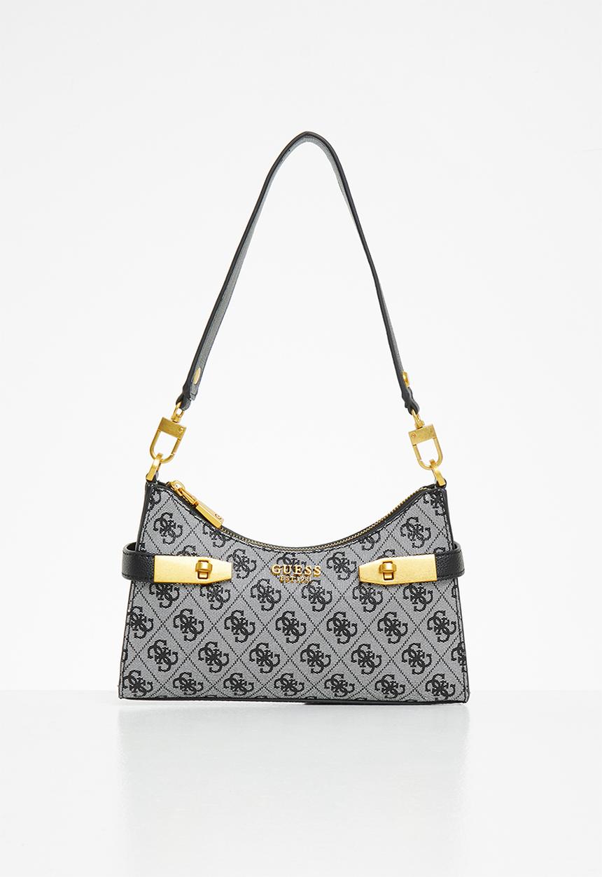 GUESS - Zadie logo top zip shoulder bag - black 