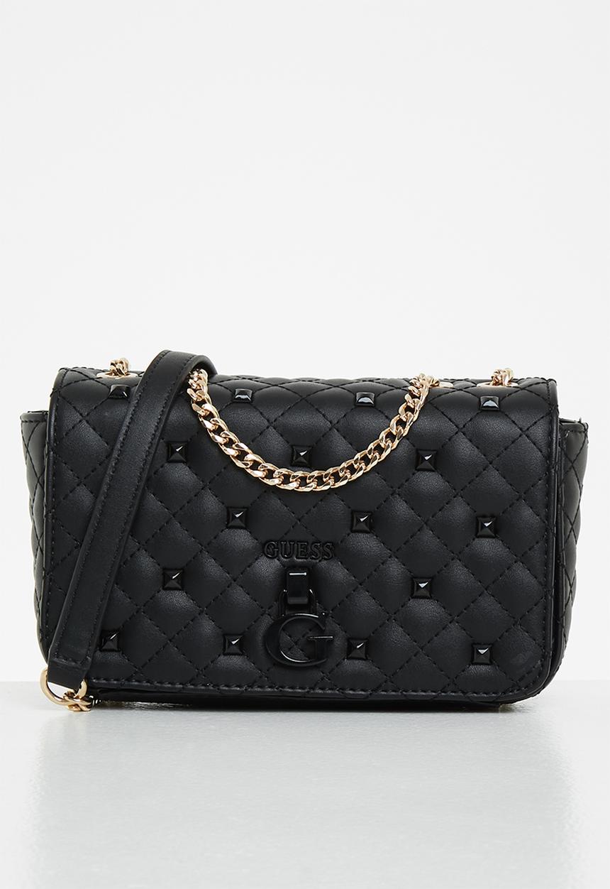 GUESS - Rue rose mini crossbody flap - black