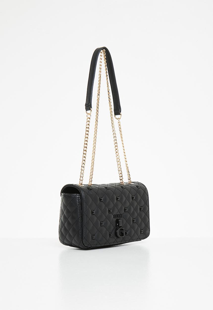 GUESS - Rue rose mini crossbody flap - black