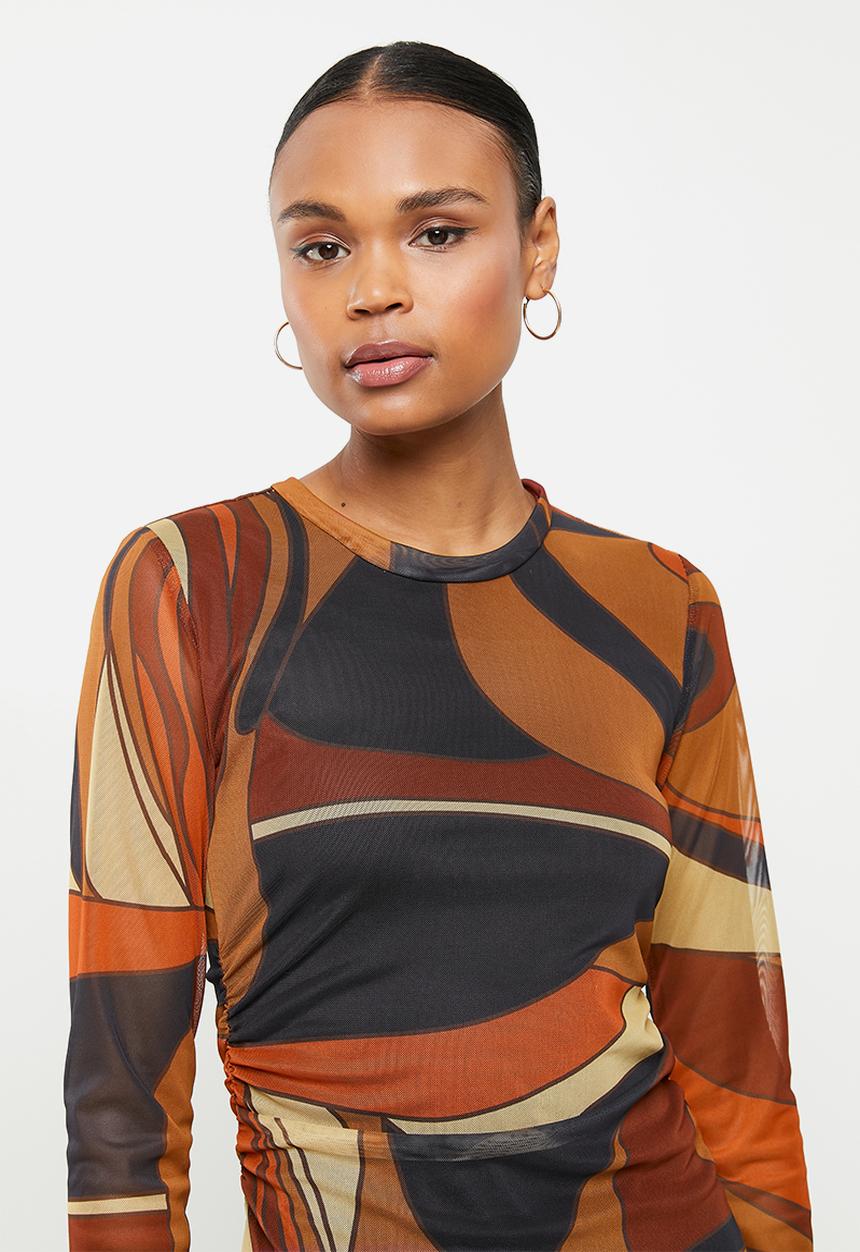 Me&B - Digital printed mesh dress - multi