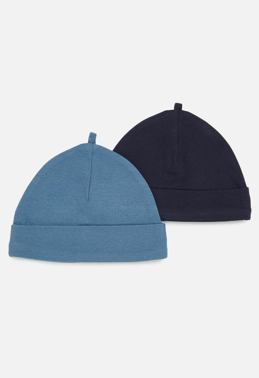 Pop Candy - Boys 2 pack beanie - blue/navy