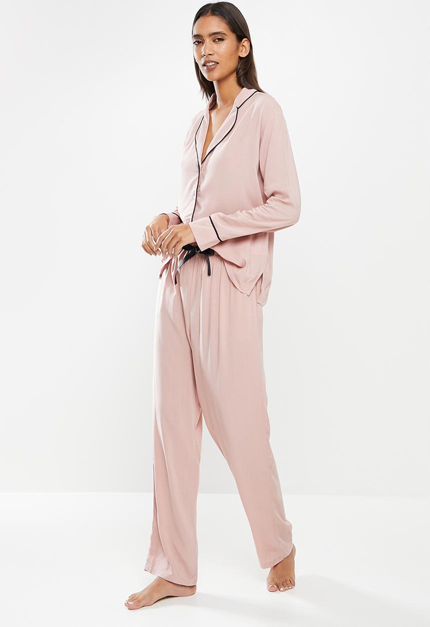 Superbalist - Sleep shirt & pants set - dusty pink