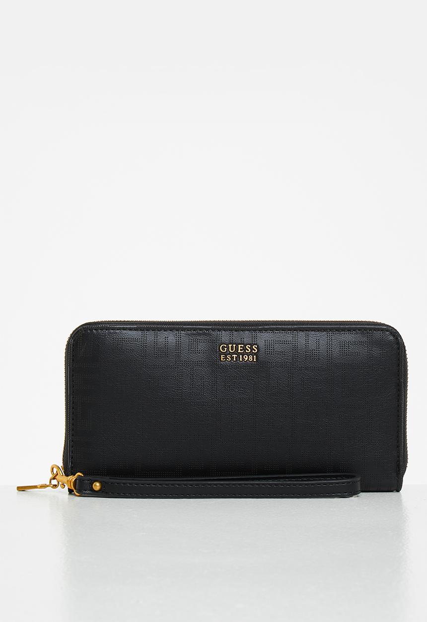 GUESS - Atene slg large zip around - black