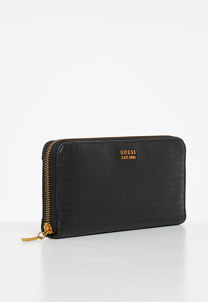 GUESS - Atene slg large zip around - black