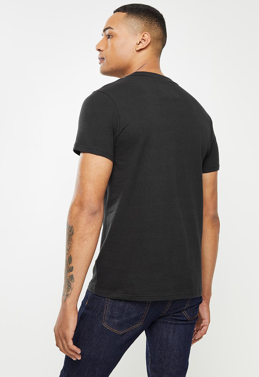 Aca Joe - Centre logo printed tee - caviar