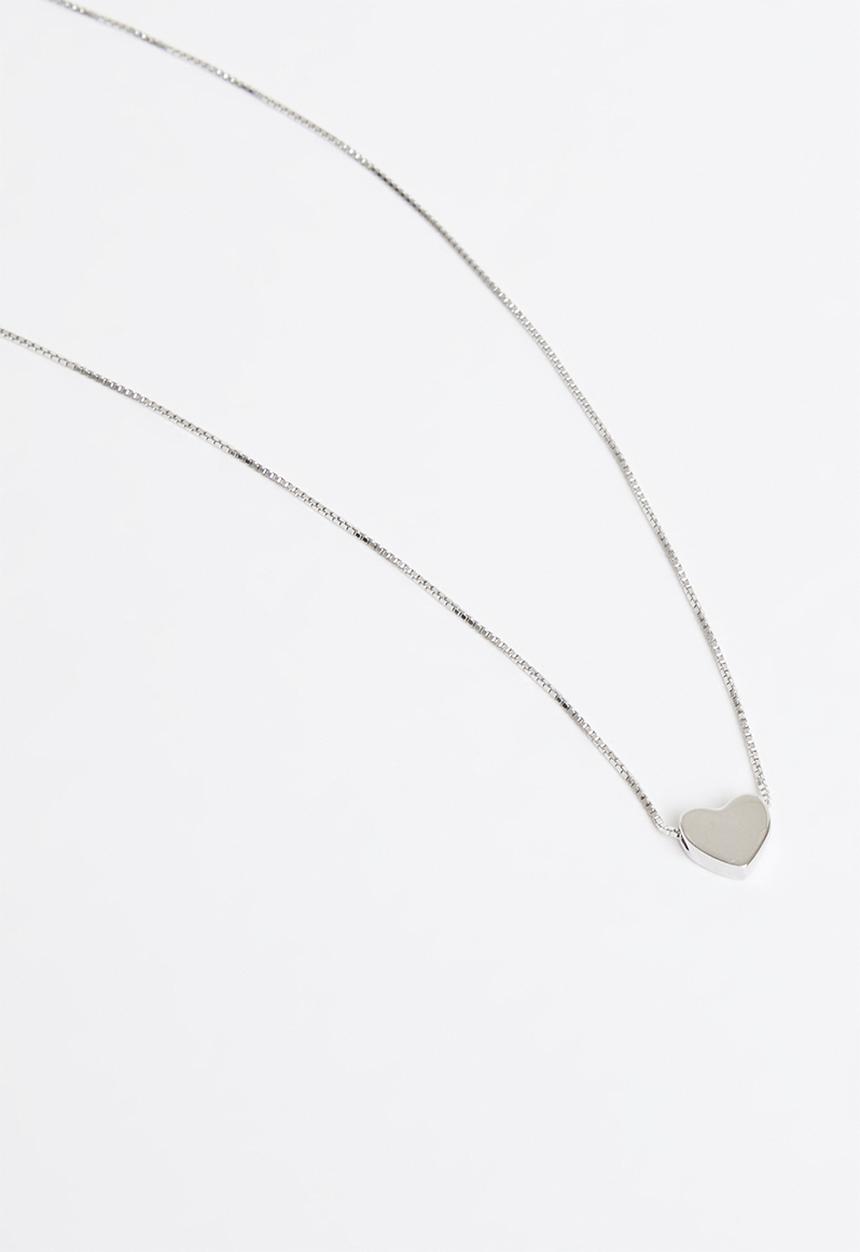 Superbalist - Sterling silver heart pendant necklace - silver 