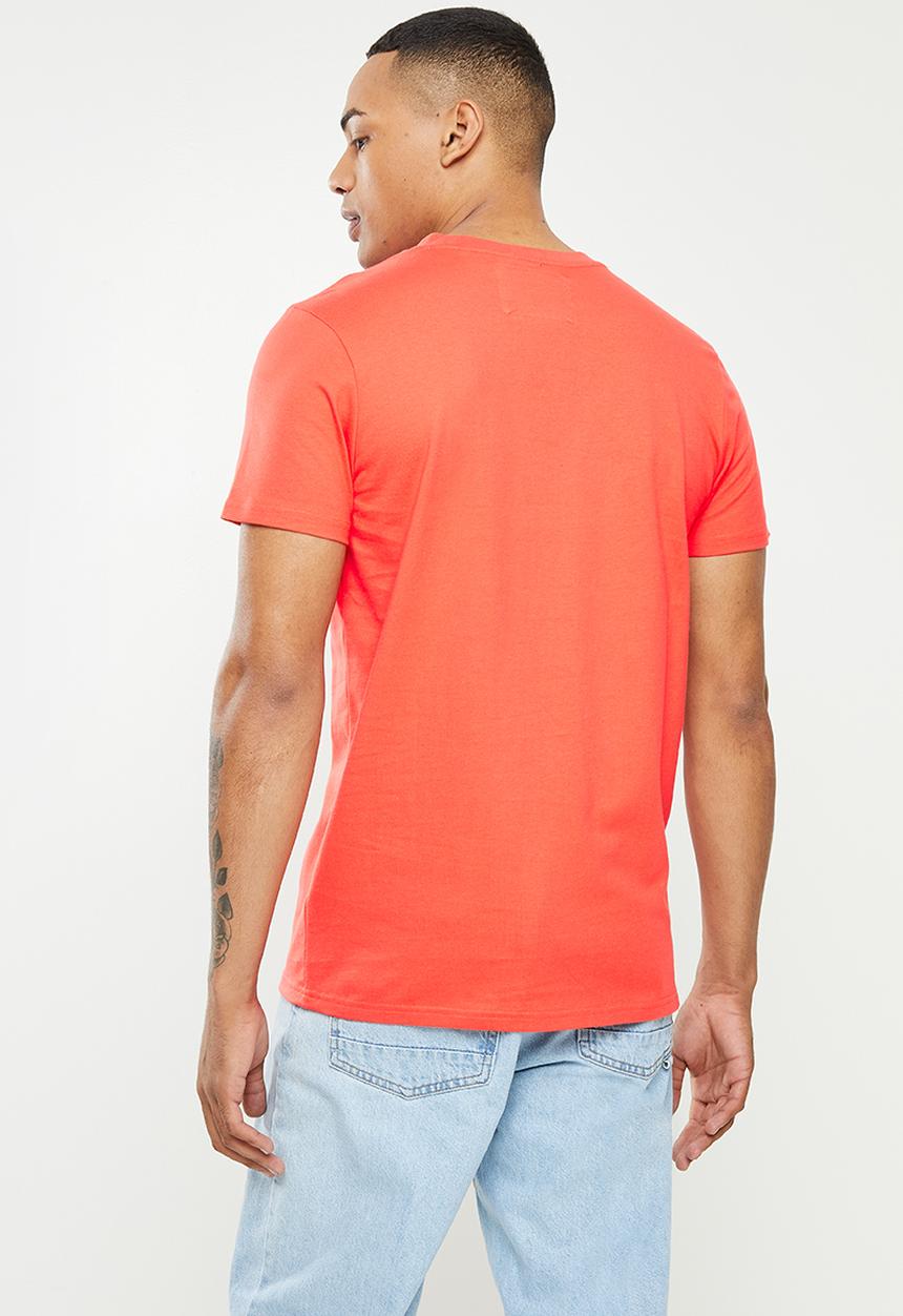 Aca Joe - Logo short sleeve crew neck tee - red
