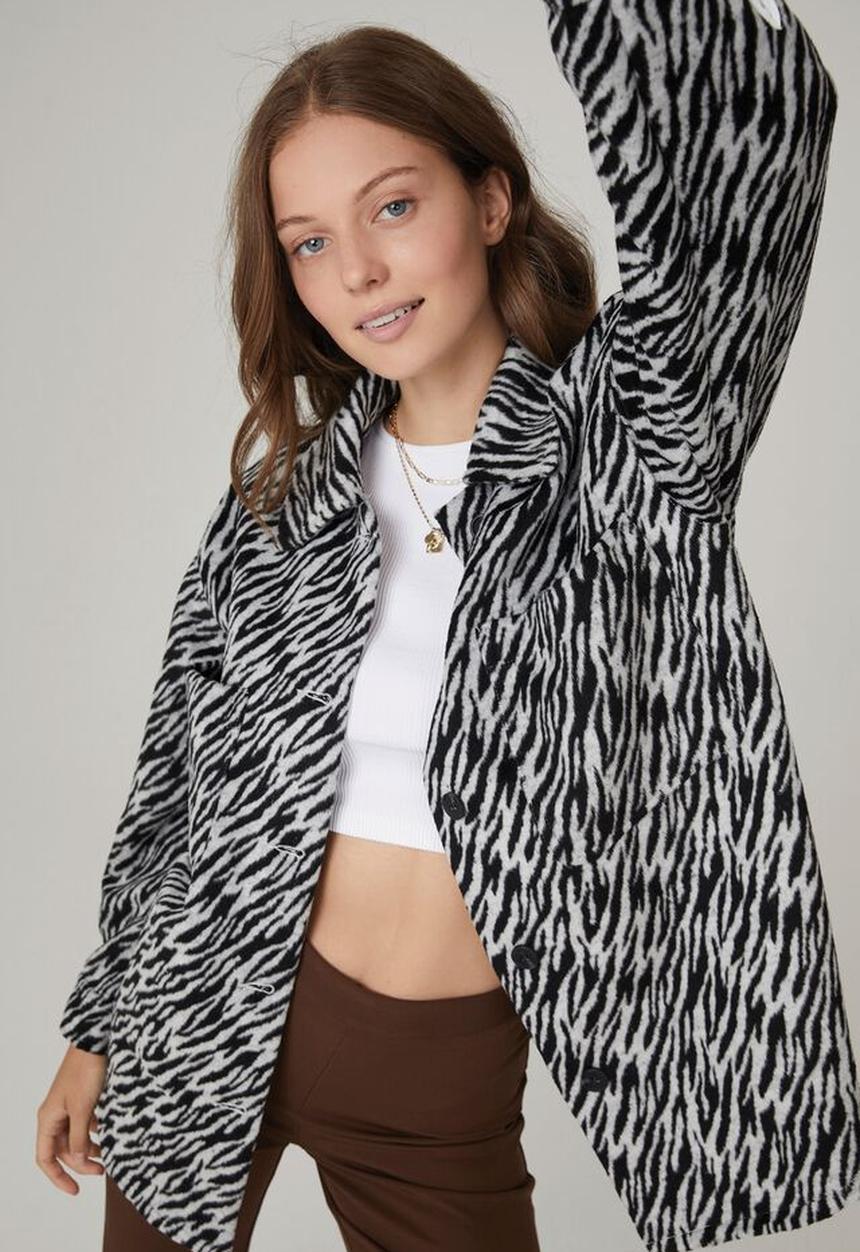 Cotton On - The boxy shacket - zebra grey