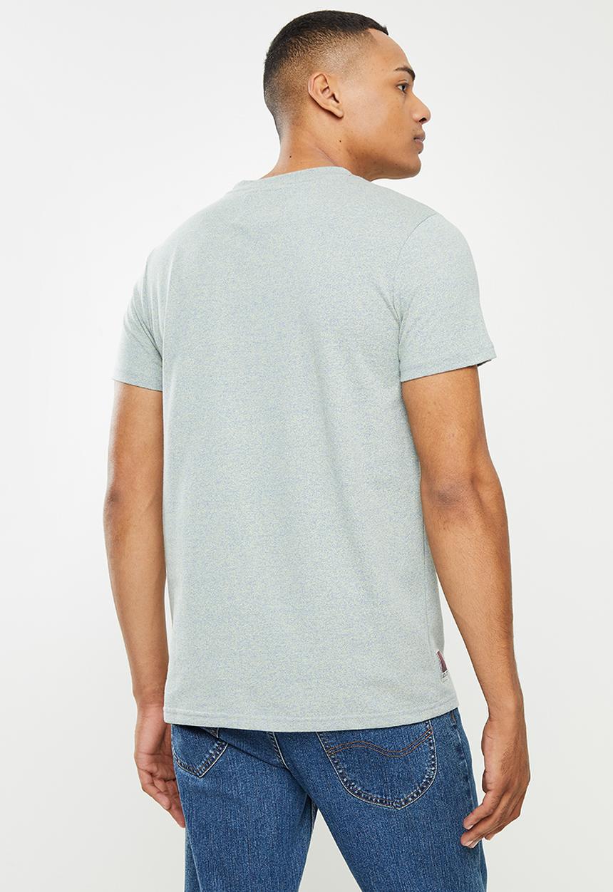 Aca Joe - Aca joe mountain range printed crew tee - charcoal melange