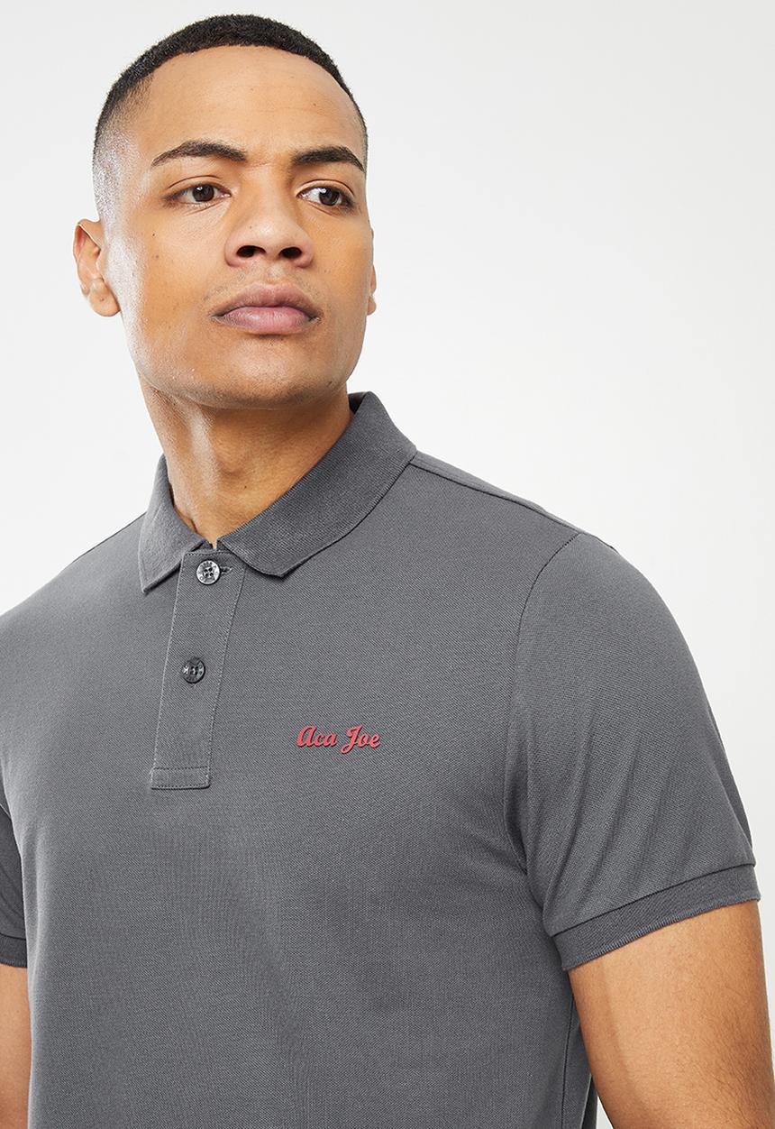 Aca Joe - Small logo embroidery golfer - charcoal