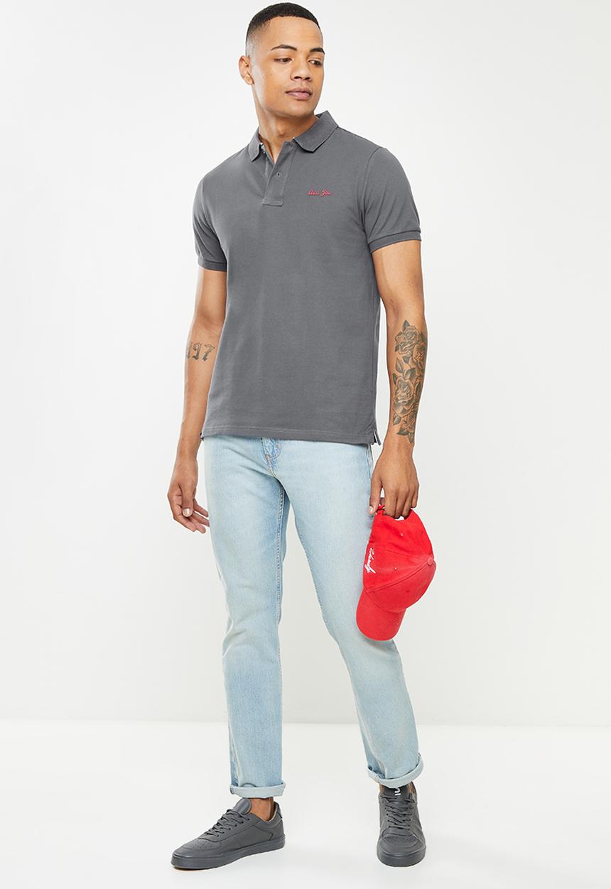 Aca Joe - Small logo embroidery golfer - charcoal