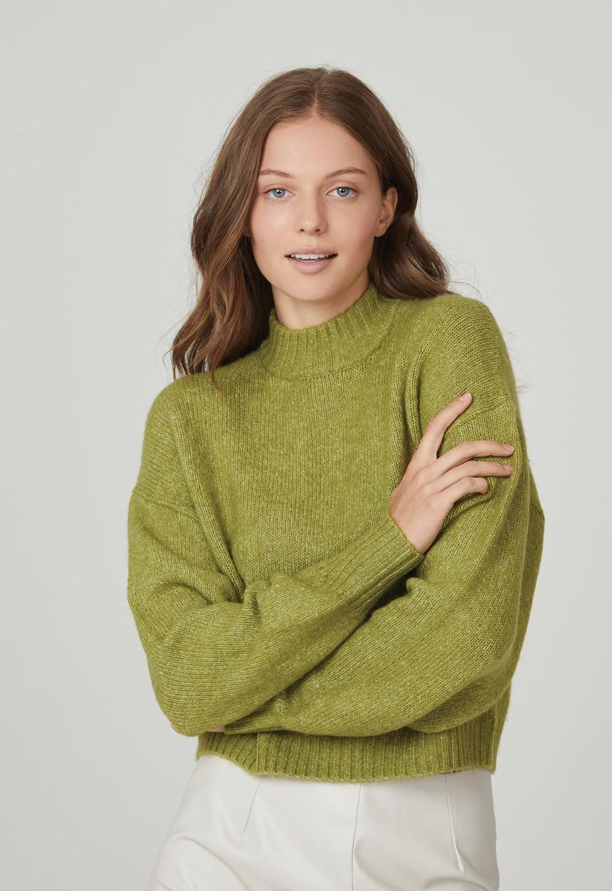 Cotton On - Blondie mock neck pullover - khaki green
