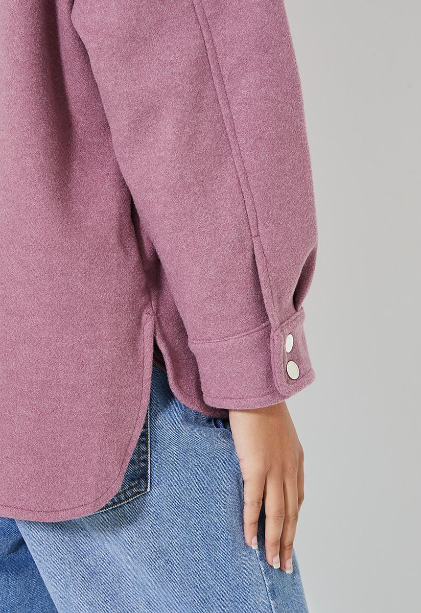 Superbalist - Soft melton overshirt - mauve