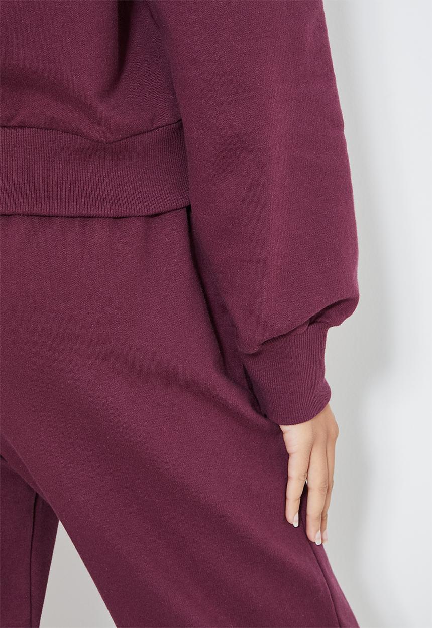 Superbalist - Crop hoodie - windsor wine