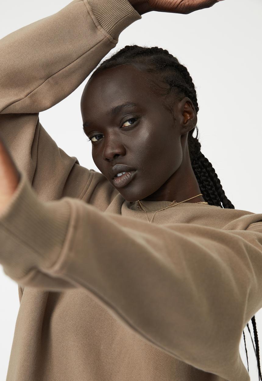 Cotton On - Classic crew sweatshirt - rich taupe
