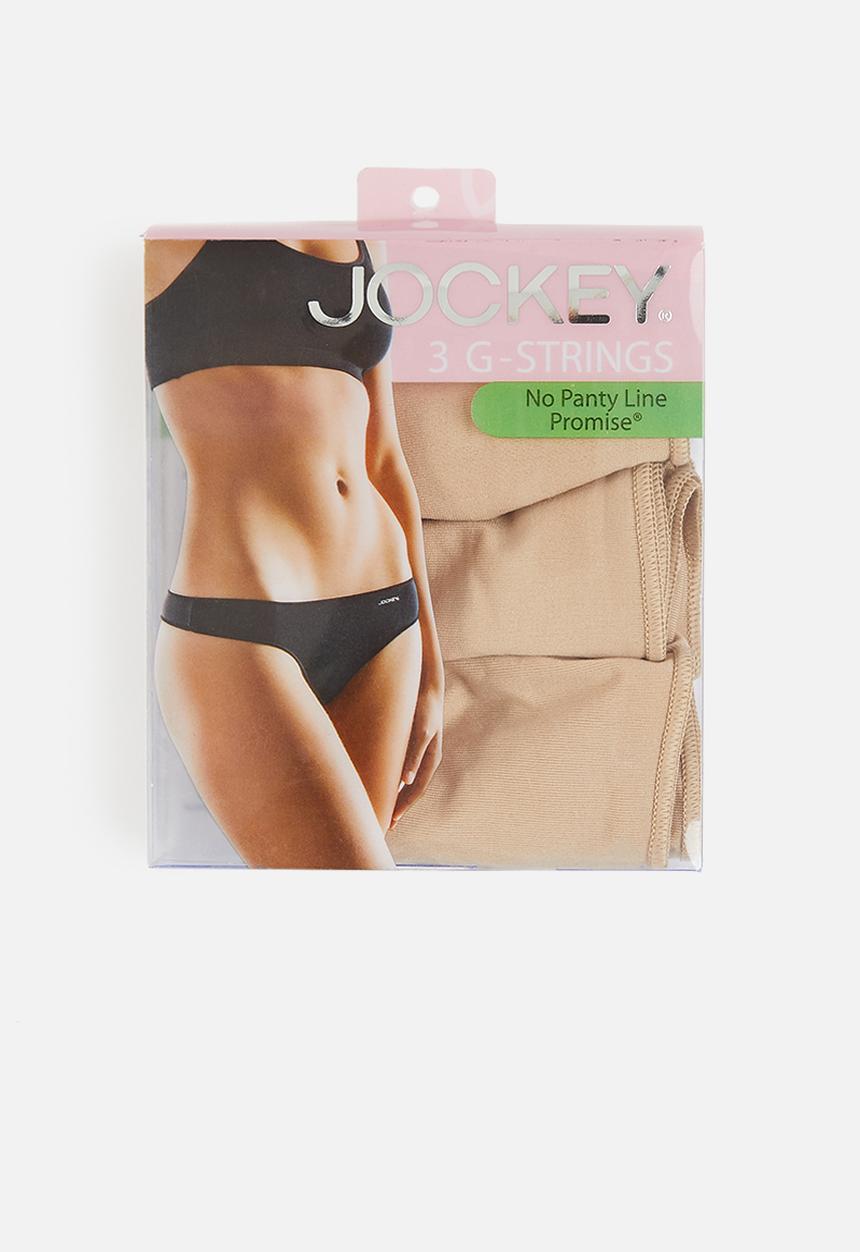 Jockey - 3 Pack no panty line g-string - beige