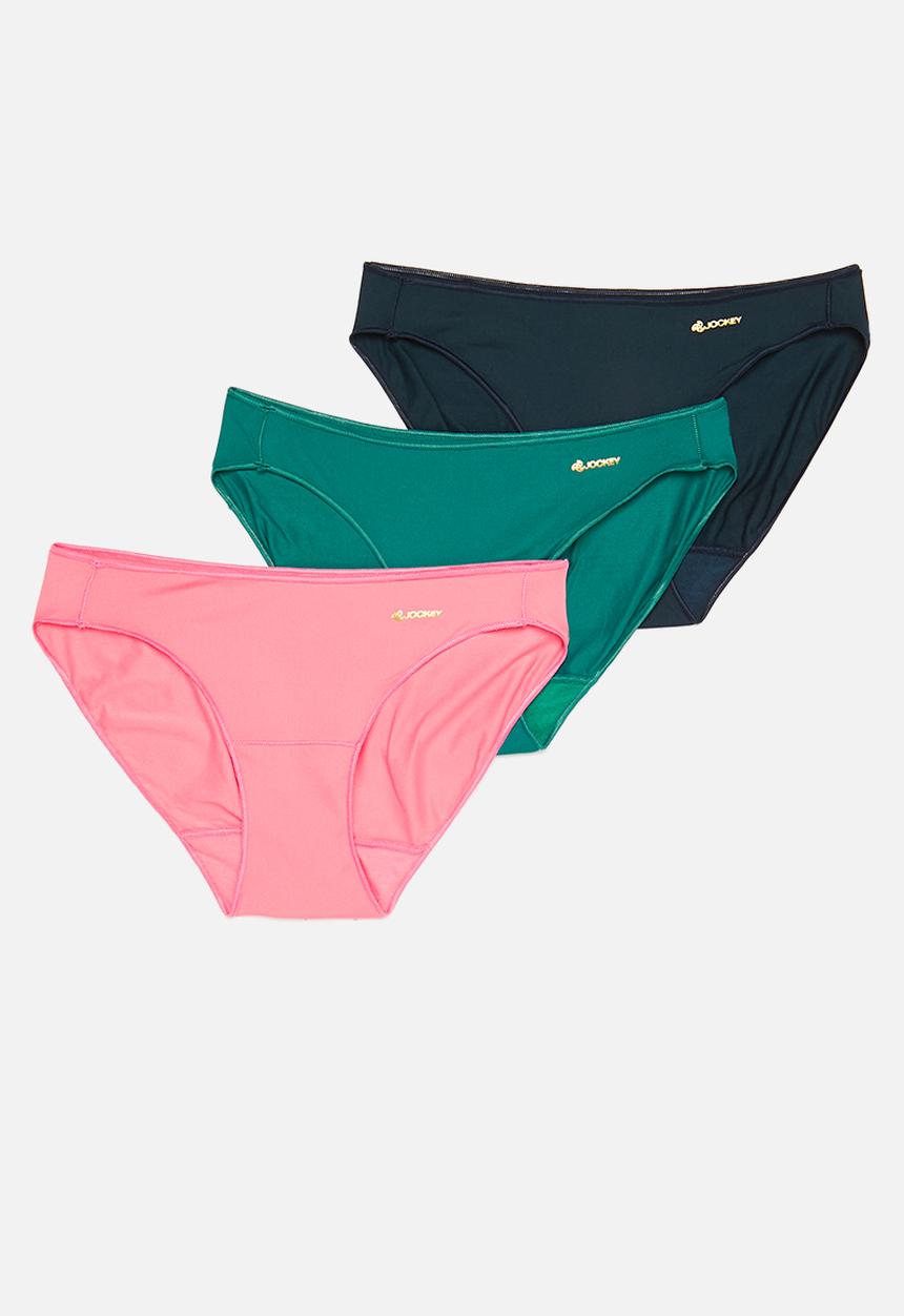 Jockey - 3 Pack no panty line bikini - multi