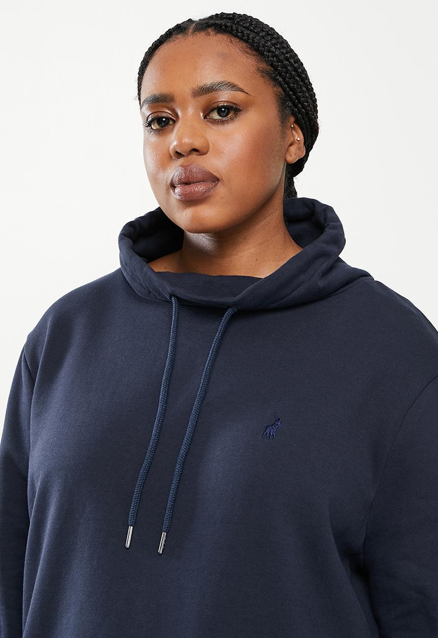 POLO - Plus wmn long sleeve sweater dress - navy