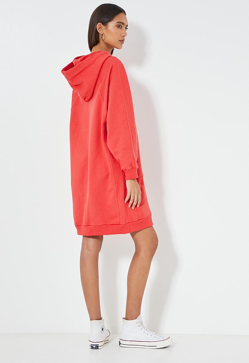Superbalist - Colourblock sweat dress - red