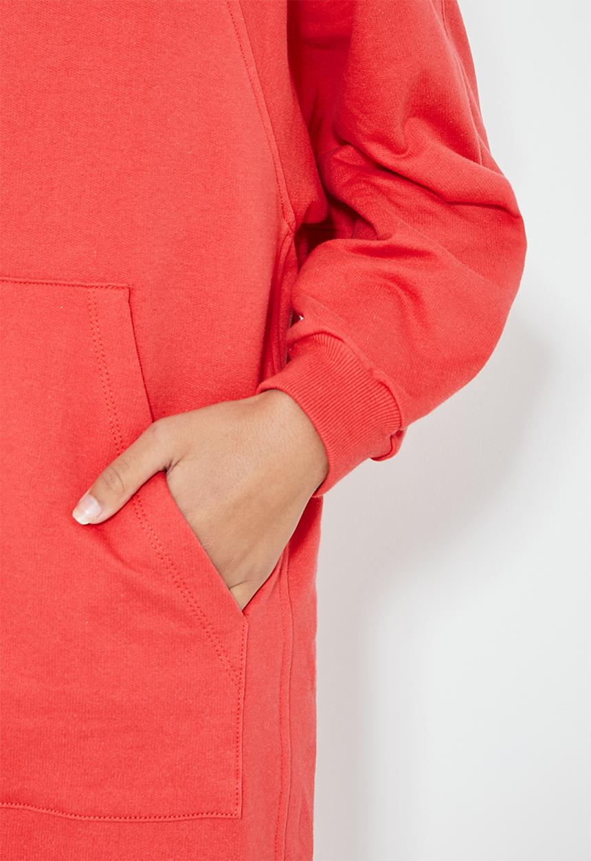 Superbalist - Colourblock sweat dress - red