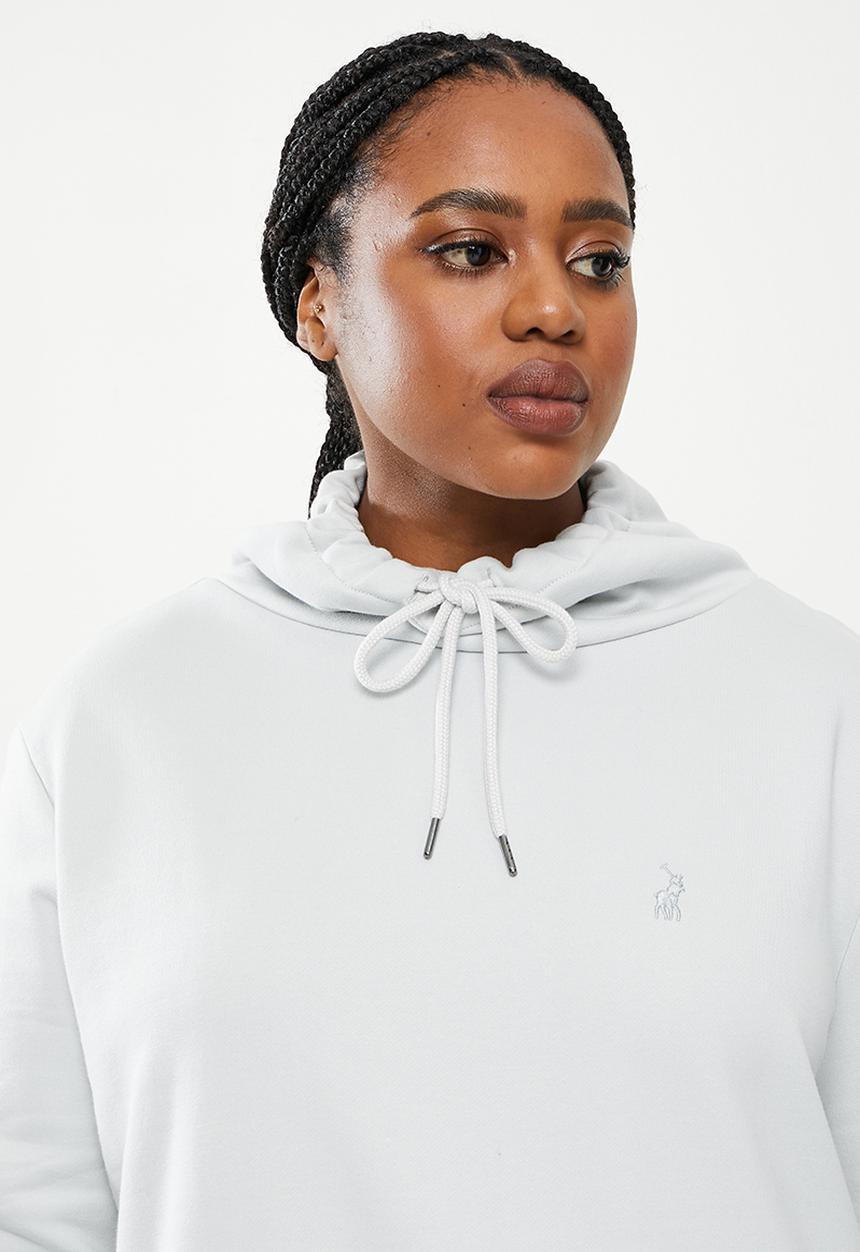 POLO - Plus wmn long sleeve sweater dress - grey