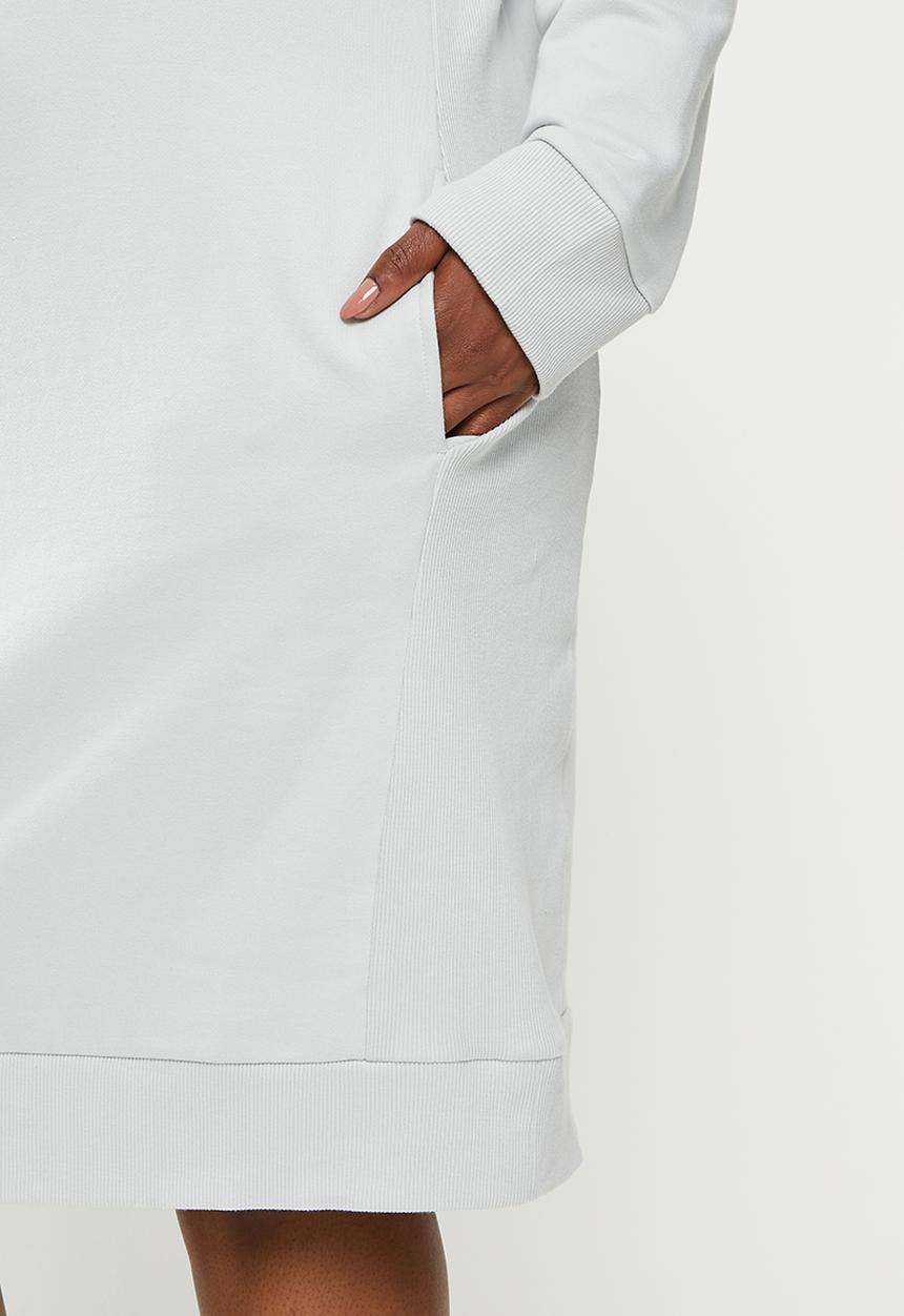 POLO - Plus wmn long sleeve sweater dress - grey