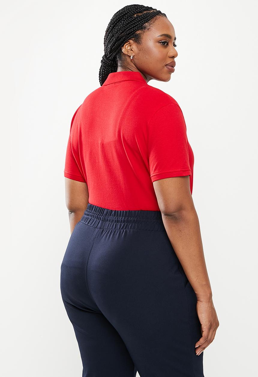 POLO - Plus wmn short sleeve essential sml pony golfer - red