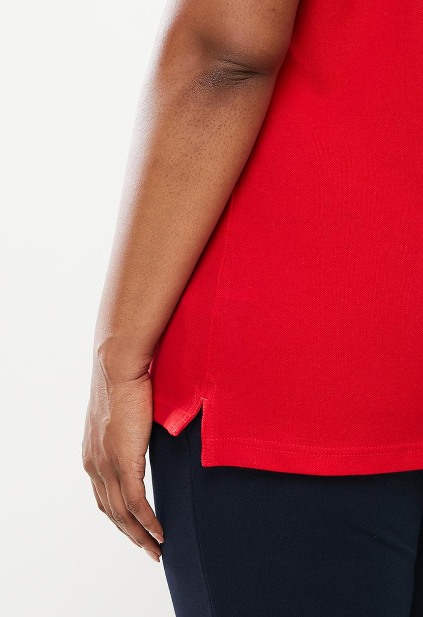 POLO - Plus wmn short sleeve essential sml pony golfer - red