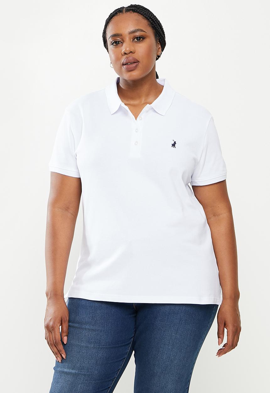 POLO - Plus wmn short sleeve essential sml pony golfer - white