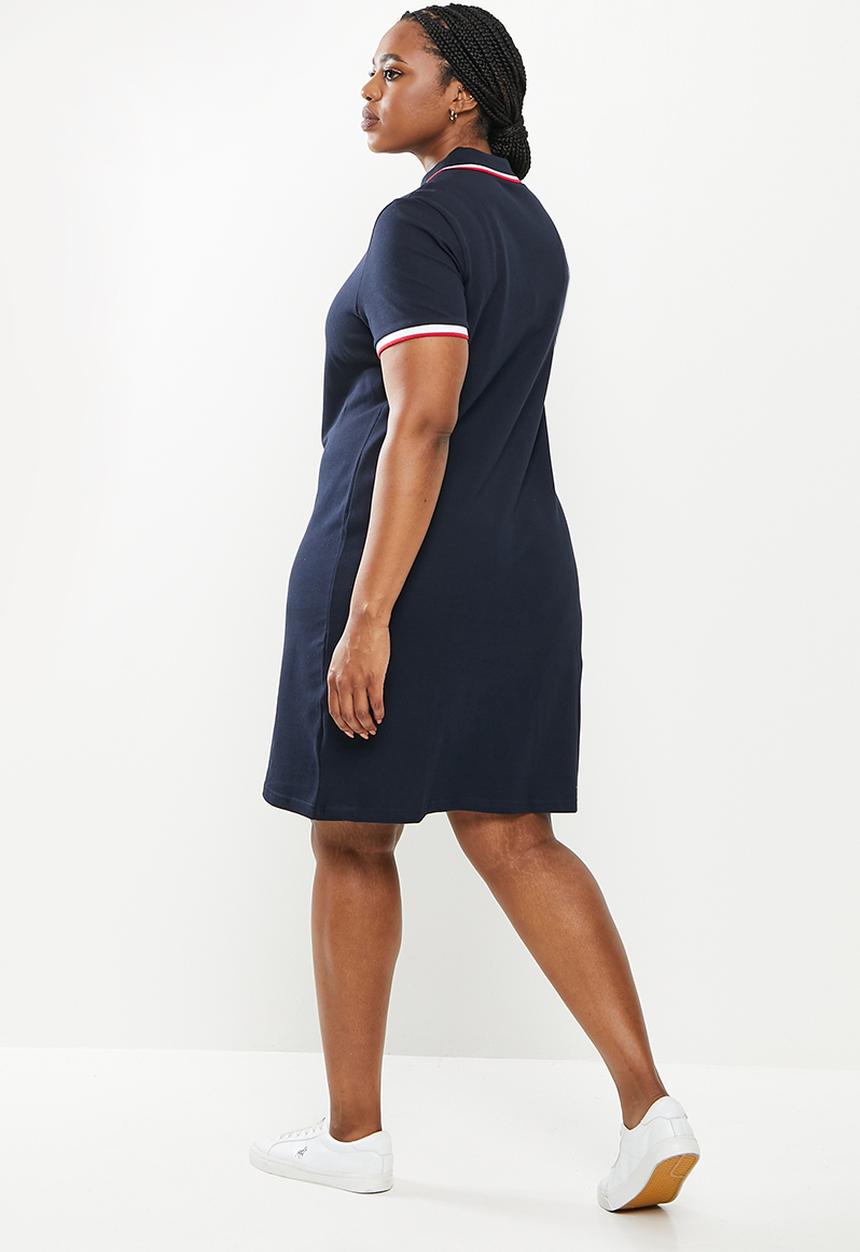 POLO - Plus wmn essential short sleeve golfer dress - navy