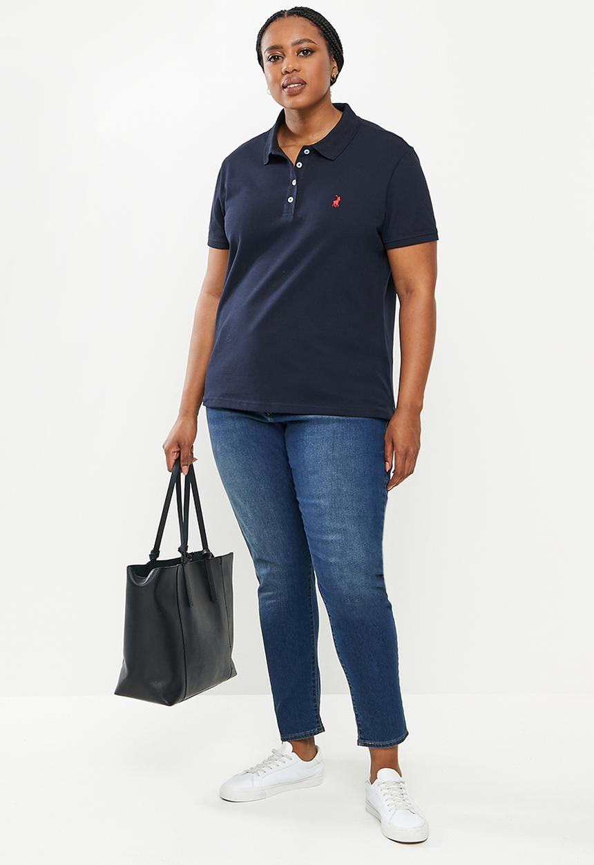 POLO - Plus wmn short sleeve essential sml pony golfer - navy