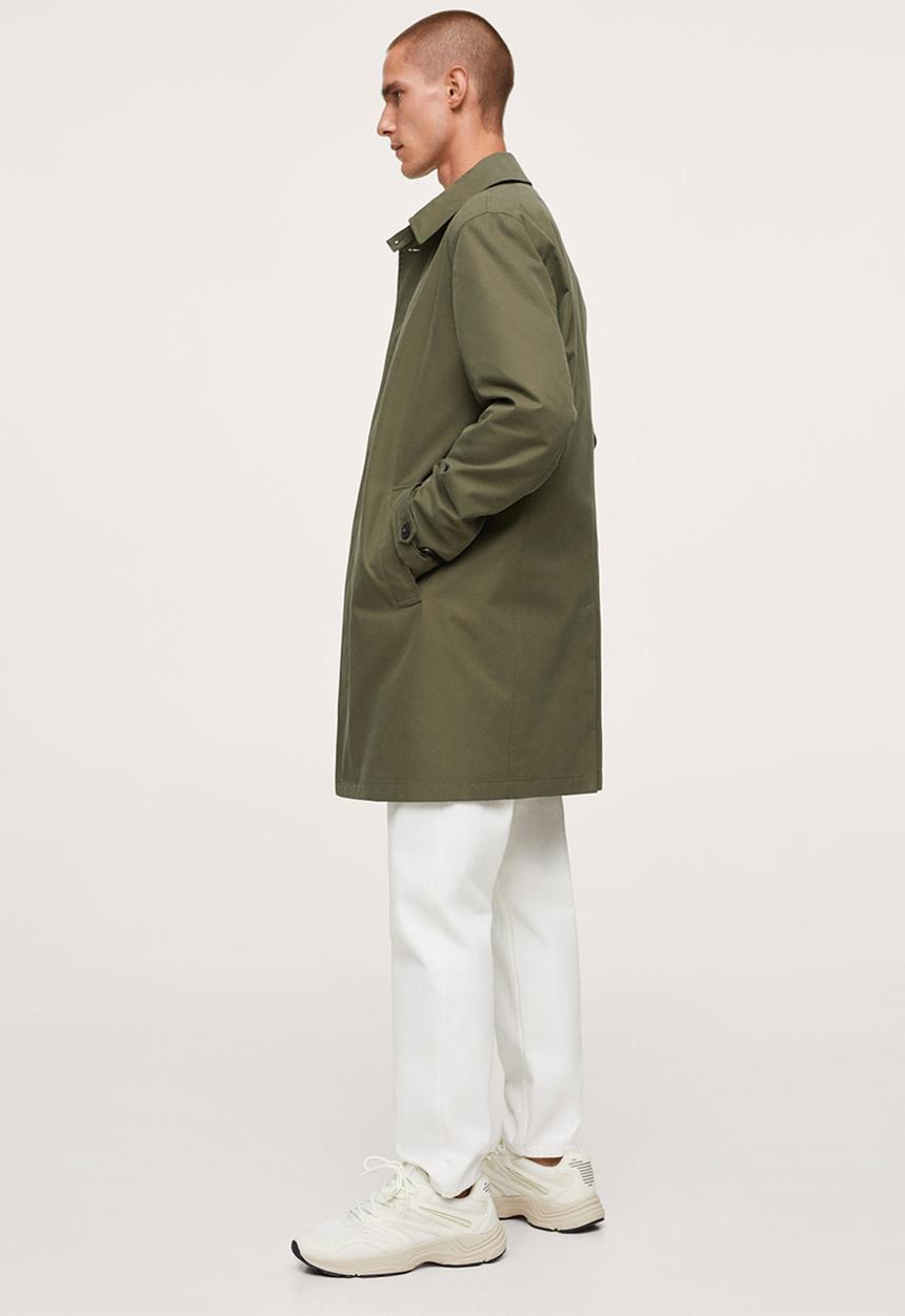 MANGO - Long water repellent trench Coat - khaki 