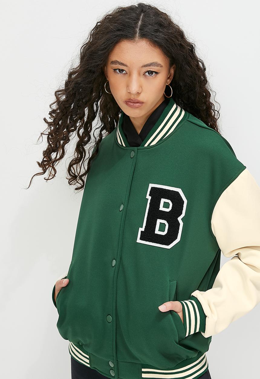 Blake - Collegiate bomber jacket - emarald