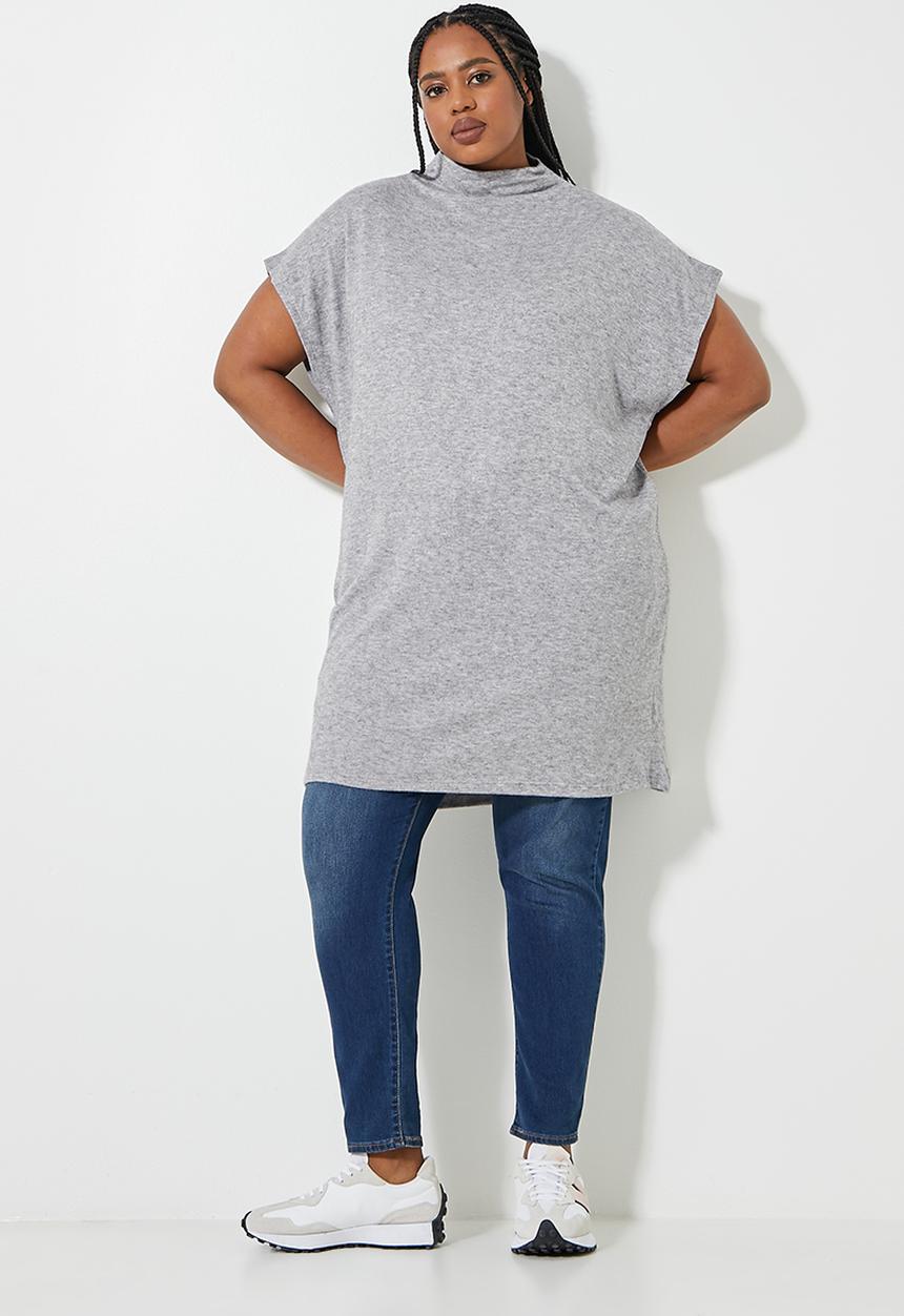 Superbalist - Co-ord longline cut & sew - grey melange