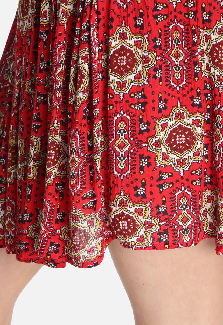 New Look - Mina Paisley Skater Skirt
